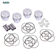 Fd 2 4 Sets Motorcycle ~ +100 Bore Size 56Mm 57Mm Piston Kit & Rings For YAMAHA Fzr400rr SP 3Tj Fz