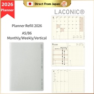Laconico Planner Refill 2026 A5/B6 Monthly/Weekly/Vertical (Starting September 2025)