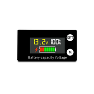 Battery Capacity Indicator Car Motorcycle Voltmeter DC 8V-100V Lead Acid Lithium LiFePO4 Color Screen