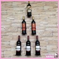 HIK Wall Mounted Wine Racks Iron Wine Bottle Display Holder Rack Hanging Wine Organizer Rack Beverage Liquor Bottles Sto