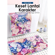 Anti-Slip Floral Doormat 40x60 Cm Fleece Material High Absorbency DD-5