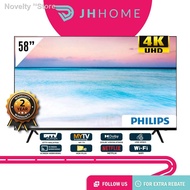 ⊕✺Philips 58 Inch 4K UHD Smart TV 58PUT6604 | Netflix Youtube HDR Dolby Vision Atmos App Store Screen Mirroring MYTV