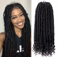 Straight Faux Locs Crochet Hair for Black Women Crochet Pre-Looped Curly Hair Soft Faux Locs Synthet