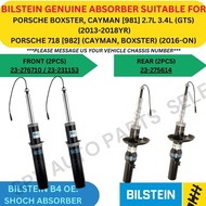 BILSTEIN GENUINE ABSORBER (PASM) (FRONT, REAR) FOR PORSCHE BOXSTER, CAYMAN [981] / PORSCHE 718 [982]