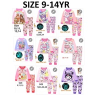 Girl cotton big size pajama  pj pyjama 8yrs old to 14yrs old