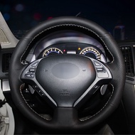 Hand-stitched Black Artificial Leather Car Steering Wheel Cover for Infiniti G25 G35 G37 QX50 EX25 E