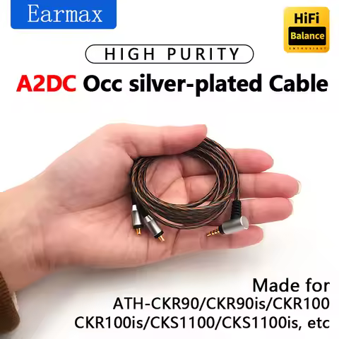 For Audio Technica ATH-CKS1100 CKS1100IS CKR100IS CKR90OIS CKR100 CKR90 A2DC Replaceable Headset Cab
