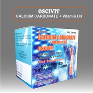 OSCIVIT Calcium Carbonate 1,250mg + Vitamin D3 250 IU Mineral and Vitamin 100 Tablet