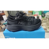 HOKA platform shoes 2024 Latest version HOKA ONE ONE Bondi 8 Cushioning Breathable Black Sports shoes