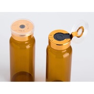 NEW PRODUCT!!! AMBER VIALS BOTTLE BOTTLE 5ML , 7ML AND 10ML COME WITH FLIP OFF GOLD COLOR CAP AMBER 