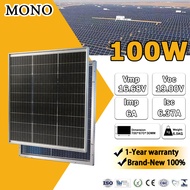 【100W Mono】Solar Panel 100Watt 9BB panel get 0.6kwh power