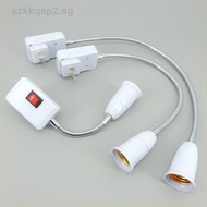 23cm 53cm AC 110V 220V E27 US plug Lamp Bulb Flexible Light Bases Holder Converter Switch Adapter po