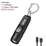 Asafee S15Pro Keychain Flashlight 21g Lightweight Mini EDC Pocket Flashlight With Clip USB Rechargea