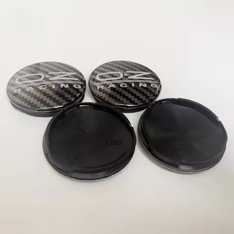 4PCS/lot Carbon Fiber 55MM OZ Racing Car Wheel Center Hub Caps Wheel Rim Center Hub Cap Cover M582