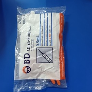 1 PACK BD ULTRA-FINE NEEDLE JARUM INSULIN SYRINGE PICAGARI INSULIN 0.5ml 033mm (29G) x 12.7mm (1/2)