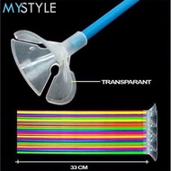 10 PCS BALLOON STICK-CUP BALLOON STICK BALLOON HANDLE BALLOON STICK AND CUP PARTY DECORATION