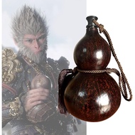 Black Myth Goku Beverage Container, 34oz/1L Large Gourd Water Bottle with Tassel Rope for Waist, Por