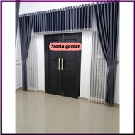 Gorden Satu Set Poni Atas Pintu Gorden Pintu Ruang Tamu Tarung Gorden Jendela Minimalis 12 Lubang Sm