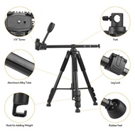 windyons 157cm/61.8inch Portable Tripod Horizontal Camera Stand Aluminum Alloy 5kg/11lbs Load Capaci