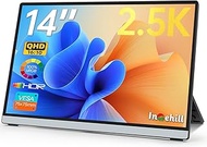 Intehill 14" Portable Monitor 2.5K, 2560x1600 Portable Screen for Laptop, 16:10 Travel Monitor with 