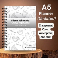 A5 Planner Book 2026 (Undated), weekly planner, monthly planner, Book planner aesthetic