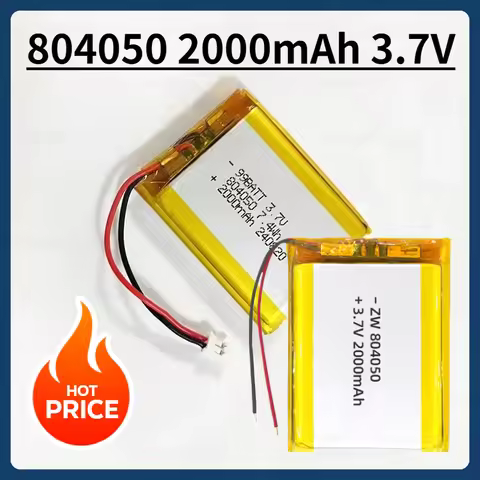 1-10PCS 804050 2000mAh 3.7V Lipo Rechargeable Lithium Polymer Battery for Medical Equipment Car Pet 