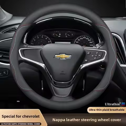 Leather Car Steering Wheel Cover for Chevrolet Trax 2RS Traverse 2023 2024 2025 Auto Interior Sport 