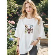 2Y551 [AIYOU] M-5XL Tshirt Blouse T shirt Women Tshirt Crop Top T shirt Clothes T-shirt Silk T-Shirt