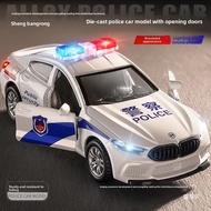 Alloy BMW Police Car Children's Toy Car Large Car Model Boy Toy Car