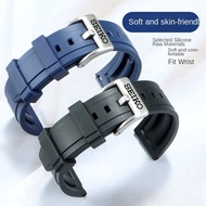 18/20/22/24mm Silicone Strap for Seiko No. 5 Abalone Canned Panda Water Ghost High Quality Rubber Wa