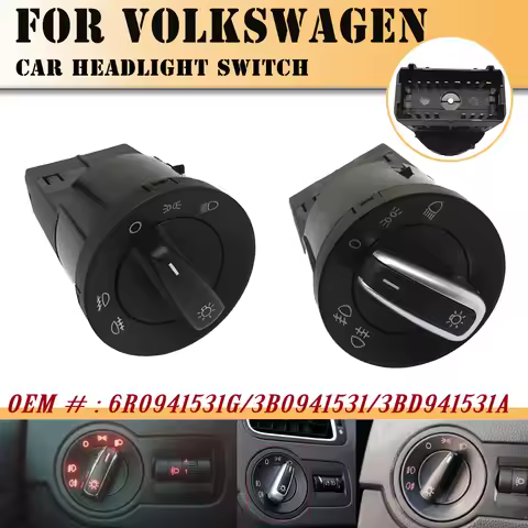New 3BD941531 3BD 941 531 Headlight Control Switch For Vw Jetta Bora Golf MK4 Passat B5 Beetle T5 Po