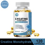 SOFTHER Creatine Monohydrate Capsules Supplement Muscle Growth and Strength 120 Pcs