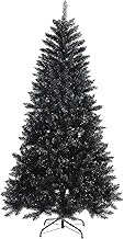 BHG Artificial Spruce Christmas Tree 6 ft, Classic Color Trees for Home, Office, Party Decoration, Easy Assembly - Black