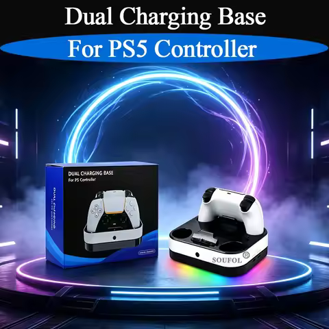 High Quality For PS5 Dual Charging Base With Cable LED Indicator Charging Stand Docking Station For 