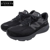 New Balance 990V6 Low-Top Sneakers, Men's, Black, Size 25.5cm, Made in USA, U990BB6, 7.5 (US)
