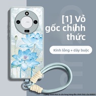 Ốp lưng GGUU cho Honor X60 Pro/X50 bằng kính họa tiết hoa chống sốc