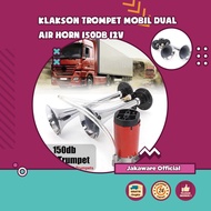 Heyvo Car TRUMPET HORN DUAL AIR HORN 150DB 12V Emergency Sound TRUMPET Bell AVANZA XENIA AGYA AYLA T