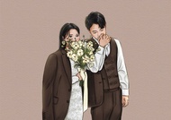 【客製化婚紗似顏繪】韓系婚紗電子檔下單前請先私訊設計師討論喔