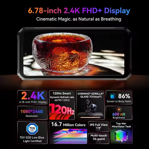 Blackview BL9000 Pro Rugged Phone 12GB+512GB 6.78'' Android 14 Thermal Imaging Camera MediaTek Dimen