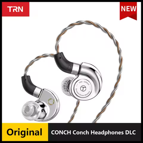 TRN Conch Earphone High-Performance DLC Diamond Diaphragm Dynamic in-Ear Monitors Interchangeable Tu