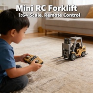 RC Forklift 1:64 Engineering 4WD Mini Car Full-scale Vehicle Desktop Alloy Mini