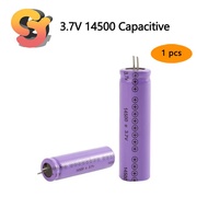 1pc 3.7V Capacitor Battery 14500 Capacitor Lithium Battery 500mah MAh Rechargeable 500 Times Purple 