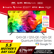 PRISM+ Q-Series Quantum Edition 43 / 55 / 65 inch | 4K Google TV | Quantum Colors | Inbuilt Chromeca