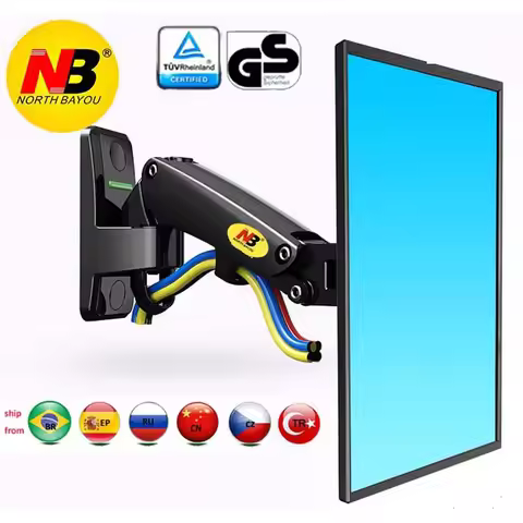 NB F120 17-27" Gas Spring Full Motion TV Wall Mount bracket LCD Monitor stand Aluminum Arm Bracket S