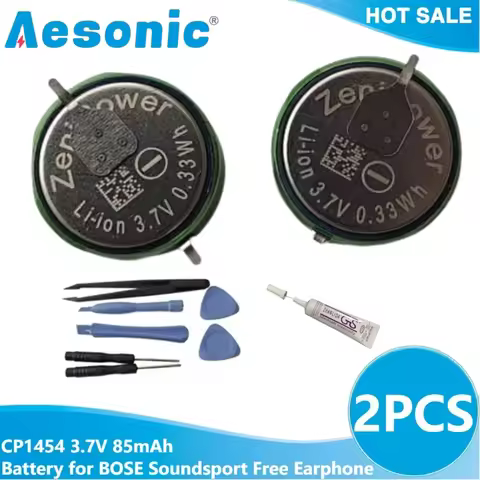 2PCS CP1454 A3 1454 3.7V 85mAh Battery with Wire for BOSE Soundsport Free Earphone
