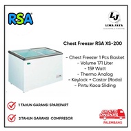 Chest Freezer RSA XS-200 Freezer Box Kaca Lemari Pembeku RSA