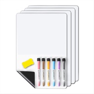 4 PCS Magnetic Dry Erase White Board Fridge Wall Magnet Small Whiteboard Dry Erase Board Stain Resis