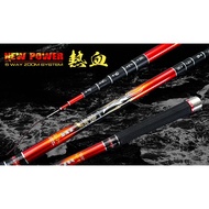 [Zheng Ge Fishing Tackle] DK Township Hot Blood 133-167-200-233-266cm 2/8 Tone Shrimp Rod Five Posit