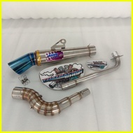 ♞,♘,♙Aun Conical Open Spec Exhaust pipe xrm wave fury 100/110/115/125 rs125 raider j rusi 100 110 s