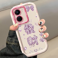 Casing hp for VIVO Y16 Y35 5G Y56 5G Y02s Y35 4G Case Brings Fortune​ Anti-theft Cesing Case Candy C